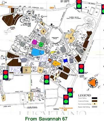 Ga Southern Campus Map Georgia Southern University Map